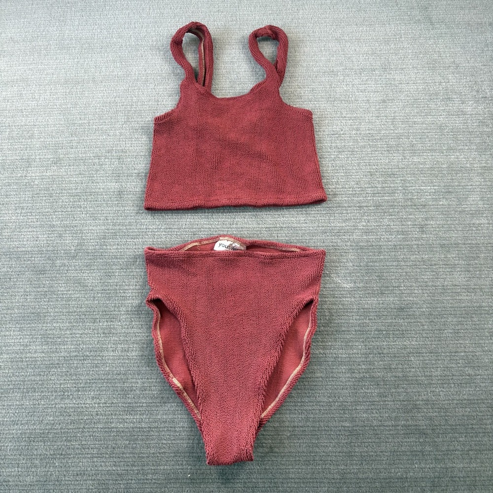 Youswim Aplomb Two Piece Bikini Womens Coral Pink Stretch